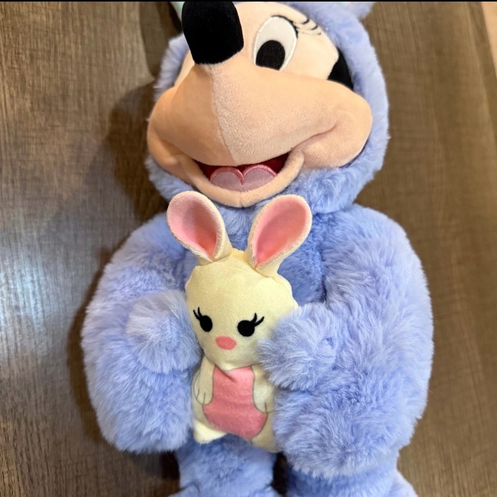 Disney Store Minnie Mouse Easter Bunny Plush toy.